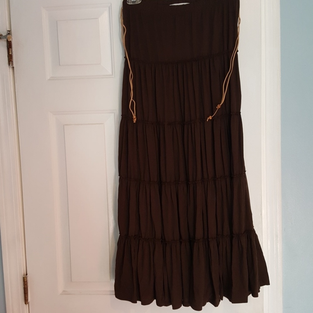 Long, pleated skirt